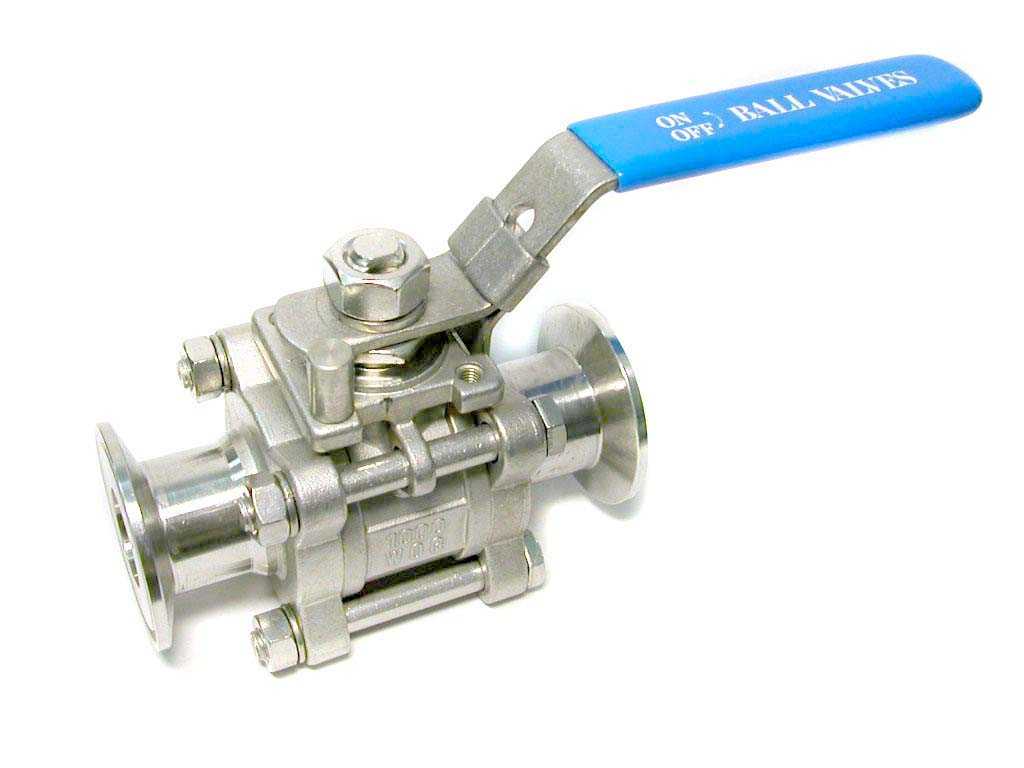 3pc Clamped ball valve
